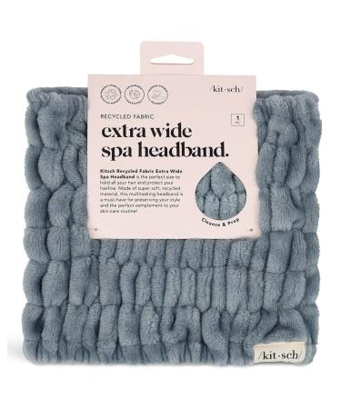 Kitsch Spa Headband - Extra Wide Makeup Headband for Washing Face | Multi Purpose Skincare Headbands | Facial Headband & Hair Band For Washing Face | Face Wash Headbands for Women Makeup (MistyBlue) - Buy Online on GoSupps.com