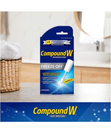 Compound W Freeze Off Remover - 8 Applications, White - 1 Count - Buy Online on GoSupps.com