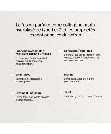 Naali Collag ne Marin Poudre + Vitamine C B8 Safran Acide Hyaluronique Boisson Quotidienne - Bien Etre Peau Os - Go t Citron Vert Menthe Cure 1 Mois - Compl ment Alimentaire quilibre Menthe - Citron Vert - Buy Online on GoSupps.com