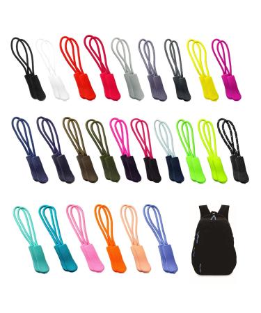 50 pieces of zip pendant zipper zipper zipper replacement zipper repair set 25 colors zipper zipper for backpacks luggage school bags handbags (multicolored)