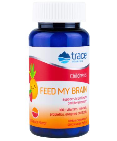 Trace Minerals Research Children's Feed My Brain Fruit Punch Flavor 60 Chewable Wafers