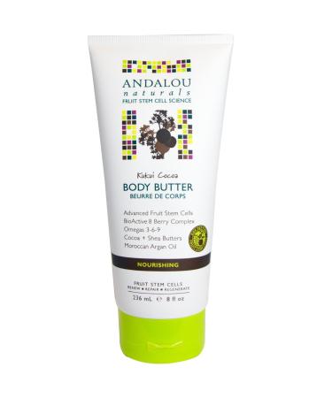 Andalou Naturals Kukui Cocoa Body Butter (8 oz) Kukui Cocoa 8 Ounce (Pack of 1)