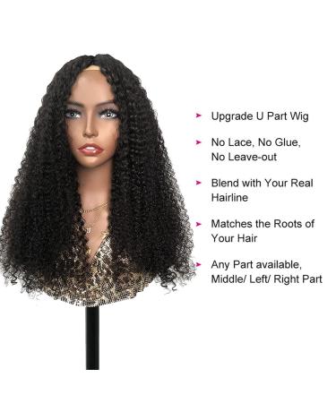 24 Inch V-Part Deep Wave Human Hair Wig - Brazilian Glueless Curly Wave, 150% Density, Natural Black Color - Buy Online on GoSupps.com