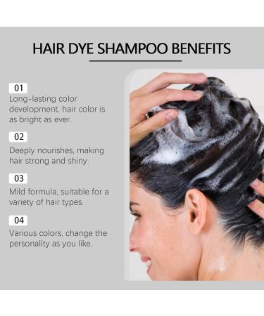 Crsetmyth Hair Dye Shampoo natural hair color shampoo 3in1 hair color shampoo for gray hair color shampoo for gray hair instant hair color shampoo instant hair color for men and women - Buy Online on GoSupps.com