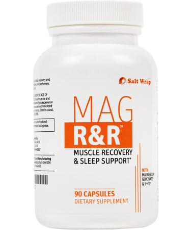 SaltWrap Mag R&R - Nighttime Muscle Cramps & Relaxation Support, Relaxing Natural Sleep Support for Adults with Magnesium Glycinate for Muscle Spasm and Leg Cramps Relief, 90 Capsules