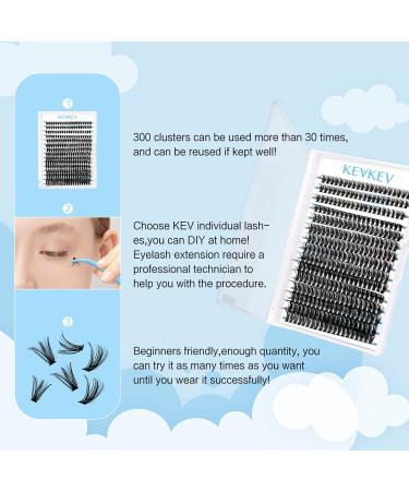 300 Pcs Individual Lash Clusters 9-16mm Mix Length DIY Extension - Dramatic Volume & Easy Self Application at Home - C-Mix 50D - Buy Online on GoSupps.com