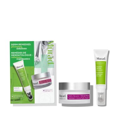 Murad Plumping Solutions Value Set - 2-Piece Full Size Kit ($162 Value) - Moisturizing and Firming Skincare Set - Targeted Wrinkle Corrector 0.5Fl Oz Hydro-Dynamic Ultimate Moisturizer 1.7Fl Oz