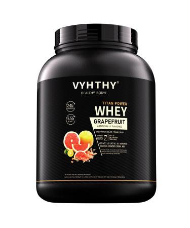 VYHTHY Grapefruit Flavored Whey Protein Powder 24g Protein per Serving Fast-Absorbing Concentrated whey Protein Low Sugar Gluten-Free Natural Flavor 2 lbs/32 oz.