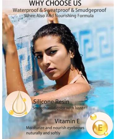 Lestpola Waterproof Long Lasting Smudge Resistant Liquid Eyebrow Mascara Tinted Eyebrow Gel Volumizing Enhancing Eyebrow Mascara with Eyebrow Shaving Brush 03 Brown - Buy Online on GoSupps.com