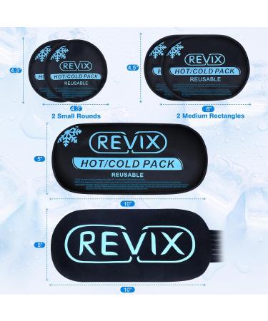 Revix Cool Pads for Injuries - Reusable Cold & Warm Compresses for Pain Relief Swelling Bruises - Adjustable Flexible 5-Piece Set - Fast International Shipping - Buy Online on GoSupps.com