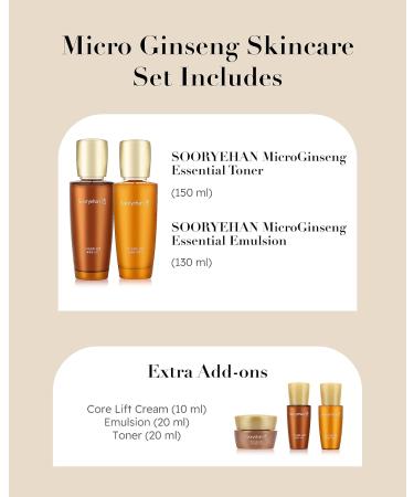 SOORYEHAN Micro Ginseng Essential Skincare Set - Anti-Aging Hydration & Elasticity | 540 ml - Buy Online on GoSupps.com
