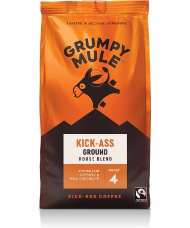 Grumpy Mule Kick-Ass House Blend Ground Coffee with notes of - Caramel and Milk Chocolate - 200g