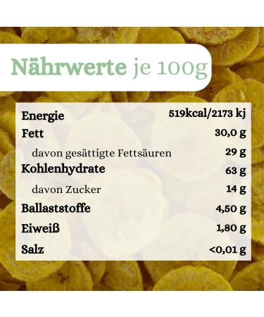  1001 Frucht 1001 Frucht Banana chips without added sugar 1 kg of dried bananas with honey I banana chips of good taste I dried bananas as dried fruits - Buy Online on GoSupps.com