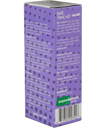 eosera Ear Wax MD for Kids - Ear Wax Dissolving Drops, 5pk Vials | Fast-Acting | Breaks Down & Dissolves Ear Wax in as Little as 1 Treatment | Clinically Proven | Gentle & Safe I for Kids Age 2+ - Buy Online on GoSupps.com