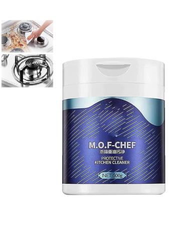 Mof Chef Limpiador En Polvo Limpiador De Cocina Multifunctional Cleaning Powder Powerful Kitchen All-Purpose Powder Cleaner Mof Chef Cleaner Powder Powerful Stainless Steel Cleaning (1pcs)