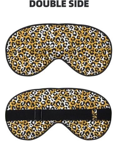 Leopard Print Sleep Eye Mask | Soft Blindfold with Elastic Strap for Travel & Night Sleeping - Buy Online on GoSupps.com