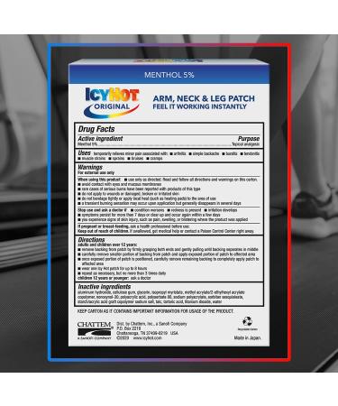 Icy Hot Extra Strength Medicated Patches - 5 Pack for Pain Relief - Buy Online on GoSupps.com