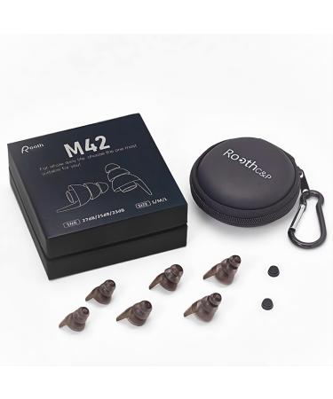 High Fidelity M42 Silicone Noise Cancelling Earplugs for Concerts Musicians Sleeping Motorcycle Dj Party.Earplugs for Noise Reduction & Hearing/Ear Protection. 3Sizes Choice for Perfect Ear Fit.