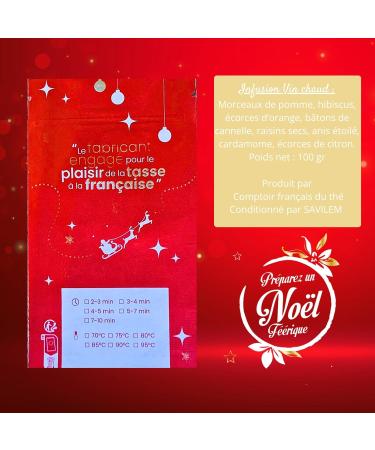 2x100g d'Infusion de No l aux notes pic es de cannelle cardamome et anis toil | Vin Chaud COMPTOIR FRAN AIS DU TH  - Buy Online on GoSupps.com