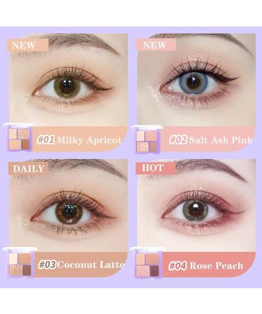 YMH BEAUTE VIOLET FAIRY 4 Color Nude Eyeshadow Palette - High Pigment Matte Shimmer Pink Brown Eye Shadow - Vegan & Cruelty-Free - Warm Natural (04) - Buy Online on GoSupps.com
