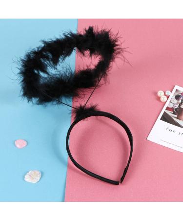 2 Pack Black Angel Halo Headbands - Feather Halo Headband for Halloween & Christmas Costume - Party Accessory - Buy Online on GoSupps.com