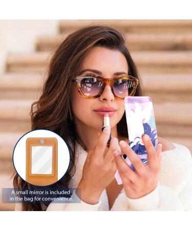 Shop Stylish Cartoon Cloud Rainbow Unicorn Lipstick Case - Mini Leather Lip Gloss Organizer with Mirror for International Shipping - Buy Online on GoSupps.com