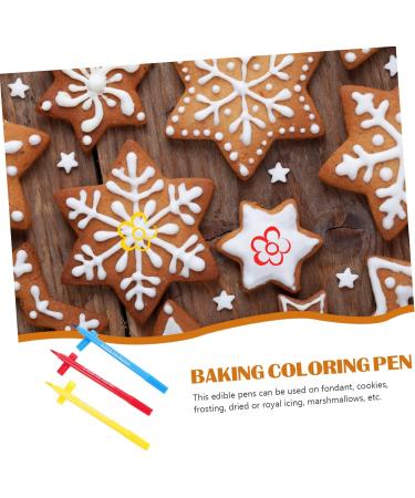 CRAFTHROU 3pcs Baking Pen Baking Coloring Pens Fine Tip Marker Pens Edible Pen Baking Coloring Marker Plastic - Buy Online on GoSupps.com