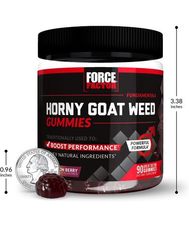 Force Factor Horny Goat Weed Gummies for Men - Natural Male Drive Supplement for Superior Absorption - Passion Berry Flavor - 90 Count - Buy Online on GoSupps.com