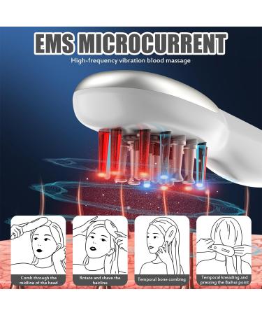 Shop 3-in-1 Electrical Scalp Massage Brush & Hair Oil Applicator Red Light Therapy for Hair Growth | Perfect for Women & Men - Buy Online on GoSupps.com