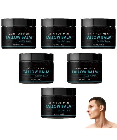 Baume anti-rides au suif Cr me hydratante pour la barbe Nourrit la peau s che Am liore la rugosit et r pare la barri re cutan e ab m e Soin anti-rides et hydratant pour homme jour et nuit. (6pcs)