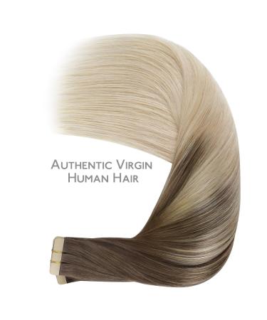Buy If-of-Hearted Tape Extensions | 40pcs 100g 60cm Real Hair | Sand Brown to Platinum Blonde | Invisible Tape-in Hair Extensions - Buy Online on GoSupps.com