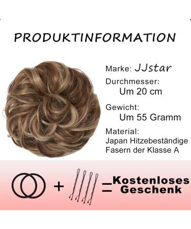 JJStar Large Bun Hair Part with Rubber Band | Messy Bun Hair Tie & Extensions for Women & Girls - Brunette & Honey Blond Options - Buy Online on GoSupps.com