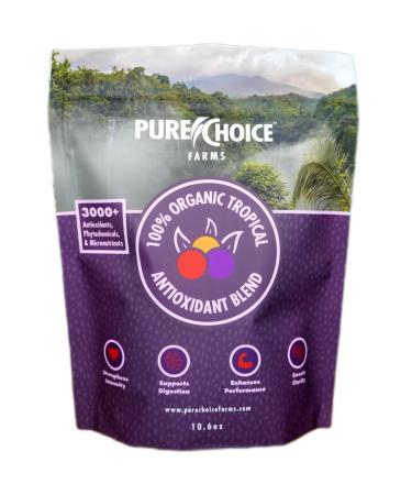 Organic Superfood Antioxidant Powder, Tropical Fruit Blend with Freeze Dried Mangosteen, Papaya, Acerola, Acai, Goji, Camu Camu, Tapioca, and Lime Juice (10.6 oz, 1 Month Supply) 10.6 Ounce (Pack of 1)