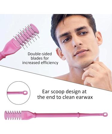 2-in-1 Manual Nose Hair Trimmer & Ear Picker | 360 Rotating Nasal Hair Cutter for Men & Women - Green - Buy Online on GoSupps.com