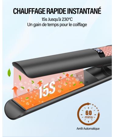 BESTOPE MIX Hair Straightener 25 mm 2 in 1 Ceramic Coating LCD Screen Fast Heating Straightener for Thick Frizzy and Long - Buy Online on GoSupps.com