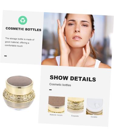 MAGICLULU Cream Bottle Refillable Face Cream Container Hair Elastics with Flowers Plastic Container with Lid Containers for Beads Plastic Vials Hand Soap Bottle Travel Pp Sample Holder Glass 6X5.5X5.5CM Golden - Buy Online on GoSupps.com