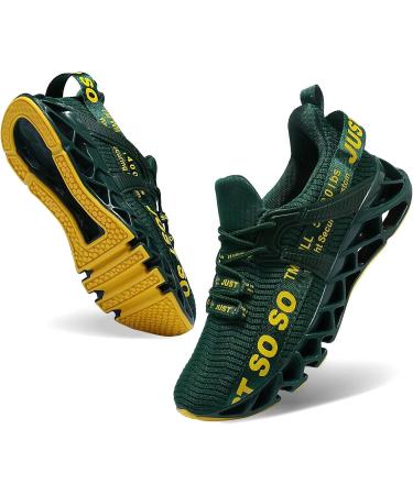 Dark Green Men's Blade Sneakers | Non Slip Running and Walking Shoes - Buy Online on GoSupps.com