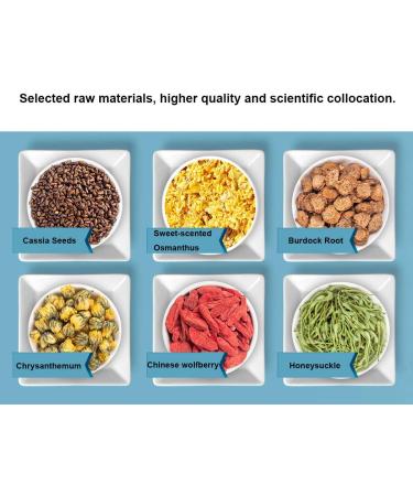 Chrysanthemum Cassia Seeds Tea Bags(160g 8gX20Bags) Honeysuckle Chinese wolf-berry Sweet-scented Osmanthus Burdock Root Combination of Floral Tea  - Buy Online on GoSupps.com