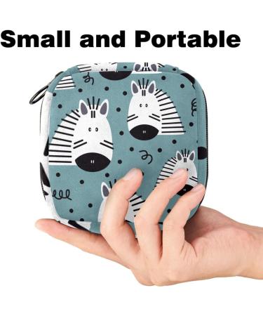 Buy Cute Zebra Storage Bags for Women's Bandages & Menstrual Products - Portable Holder for School & Office - Buy Online on GoSupps.com