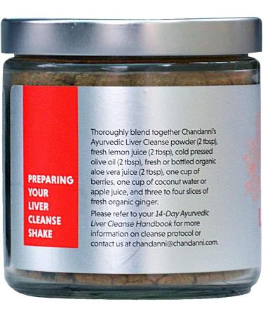 Chandanni Organic Liver Cleanse Detox Powder 16oz - Ayurvedic Herbs for 14 Day Reset | Milk Thistle, Guducci, Mangistha, Fennel, Cinnamon, Peppermint, Cardamom, Coriander - Buy Online on GoSupps.com