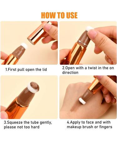 Vesaneae Contouring Stick Beauty Wand Contouring Face Blush Liquid Stick Contouring Makeup Bronzer Stick Liquid Glitter Face Highlighter Stick With Cushion Applicator Highlighter - Buy Online on GoSupps.com