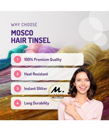 12 Colours of 47 Inches Hair Tinsel with 240 Strands each Tinsel with Tools Girls Shinning Glitter Colored Hair with Full Kit Tinsel Festival Hairs for women Colourful Fairy Tinsel Hair Extensions - Buy Online on GoSupps.com