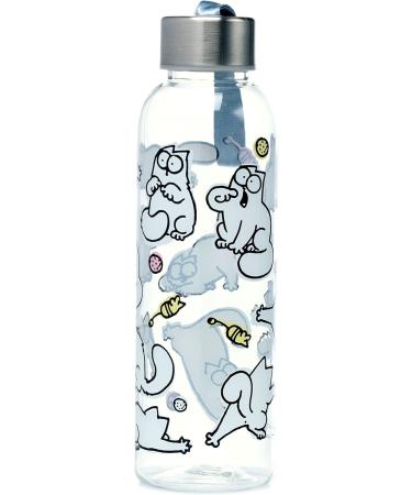 Puckator BOT165 Simon's Cat 2021 Reusable Unbreakable Plastic Water Bottle with Metal Lid 500ML - Buy Online on GoSupps.com