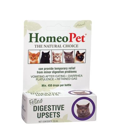 HomeoPet Feline Digestive Upsets, Natural Digestive Supplement for Cats, 15 Milliliters
