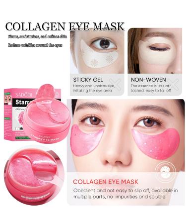 Rose Hyaluronic Acid Eye Masks - Collagen Treatment for Puffiness & Wrinkles | 60pcs Under Eye Patches - Anti-Aging Solution - Buy Online on GoSupps.com