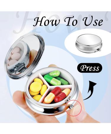 Sibba Metal Pill Box - Small Travel Organizer for Vitamins Fish Oil & Supplements - Multi-Functional Medicine Tin for Daily Use & Trips - Buy Online on GoSupps.com