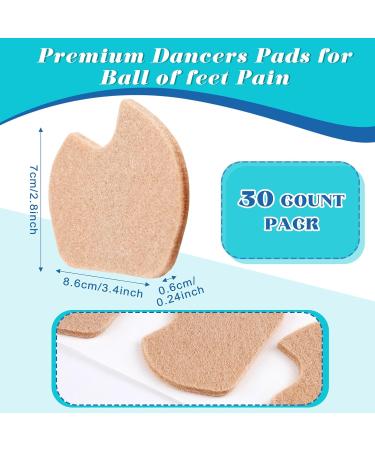 SATINIOR 30 Pcs Foot Pads for Dancers - Metatarsal & Sesamoiditis Pain Relief Cushion Pads for Men & Women - Large Area Corn Pads - Buy Online on GoSupps.com