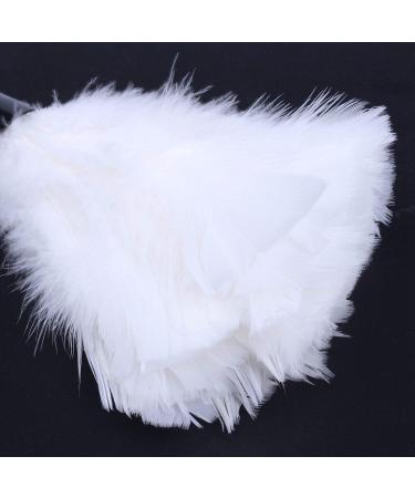 Rosrrtlm 1pc Fashion Turkey Feather Duster with Black Plastic Handle Cleaning Tool(white) 35cm - Buy Online on GoSupps.com