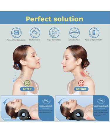 BLABOK Neck Stretcher - Relieve Neck Pain & Align Cervical Spine | Black Neck Saver for Ultimate Comfort - Buy Online on GoSupps.com