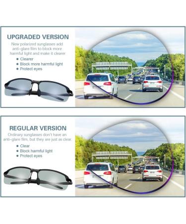 Miryea Men's Photochromatic Sports Glasses | Polarized Rectangular Sunglasses with Blue Light Filter & 100% UVB Protection for Golf Fishing & Driving - Buy Online on GoSupps.com
